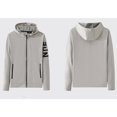 thumbnail image 4 of WTOBBY Men's Performance Running Jacket, Loose Fit Quick-Dry Athletic Top with Ventilation, Gym Training Cycling Sportswear Moisture Management,Light Gray XL, 4 of 4
