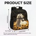 thumbnail image 7 of Jeiento Horse Lightweight Toddler Backpack for Preschool, Sunflower 13.5 Inch Kids School Bag for 3-5 Year Old Boys, Bookbag with 2 Front & 2 Side Pockets, 7 of 7