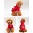 thumbnail image 4 of Ropa para mascotas perro gato otoño invierno ropa cuerno botón ropa para perro con capucha rojo XL, 4 of 5