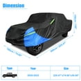 thumbnail image 4 of Unique Bargains Truck Car Cover   for jeep Gladiator 2020-2022 Outdoor Waterproof Sun Rain Snow Protection Black, 4 of 4