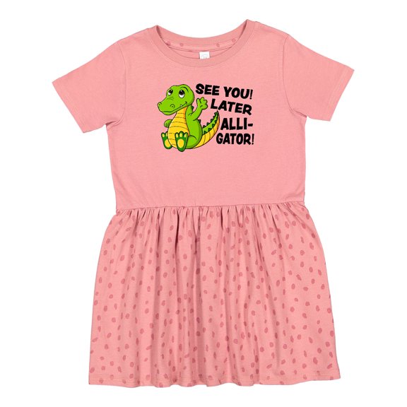 Inktastic See You Later Alligator Girls Toddler Dress