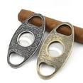 thumbnail image 2 of 1 Pcs Double Blades Craving Pocket Bronze Cigar Cutter Knife Scissor Cutting Tool, 2 of 10