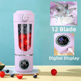 thumbnail image 3 of Portable Juice Maker Blender for Shakes Smoothies 700ML 12-Blades Fast Mixing 2 in 1 Blender Personal Juicer 7.4V C, 3 of 7