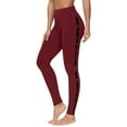 thumbnail image 4 of ATENAR Workout Leggings for Women,Leggings for Women,Cinched,Comfort Fit,Printed,Polyester,Spandex,Wine,2XL(US:12), 4 of 5