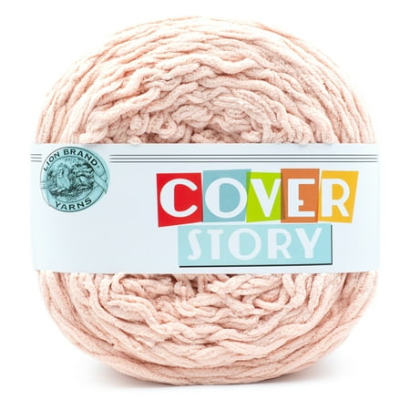 UPC: 0842093125808 | Lion Brand Yarn Cover Story Cameo 1 Ball Chenille Afghan Super Bulky Polyester Pink Yarn 3 Pack