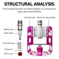 thumbnail image 6 of BUCKLOS Folding Bike Pedals 9/16" Cr‑Mo Steel Axle, 4 Sealed Bearings Aluminum Alloy Flat Platform Pedals with Anti‑Slip Pins & Reflectors, Dust‑Water Resistant for Folding Bikes, Road Bikes, BMX, 6 of 11