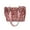 Pink, variant on Unique Leopard Print Furry Shoulder Bag Spacious Interior Underarm Bags Travel Handbag for Work Shopping or Leisure