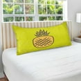 thumbnail image 4 of Golden Pineapple Pillowcases, Soft and Cozy Decor Giftsative Pillow Cases with Hidden Zipper for Bedroom, Sofa, Couch, Standard Size 20x26 Inches（137）, 4 of 6
