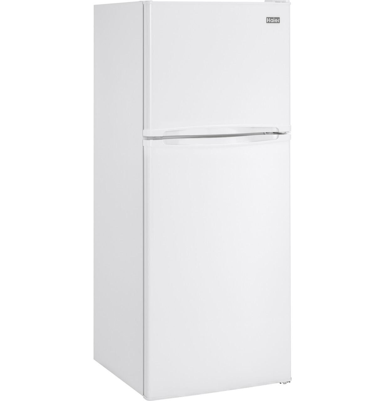 Haier 24 Top Freezer Fridge 9.8 cu. ft. Frost Free Glass Shelves White Walmart