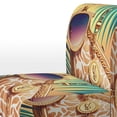 thumbnail image 4 of Designart "Celebrity Chic Giraffe V" Gold Fashion Upholstered Accent Chair - Glam Arm Chair For Living Room, 4 of 5