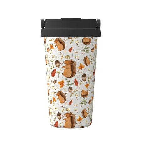 

Goofa Squirrel for Insulated Travel Coffee Mug Spill Proof Leak Proof 16 OZCoffee Tumbler Reusable Coffee Cups with Lids Thermos for Hot and Cold Drink