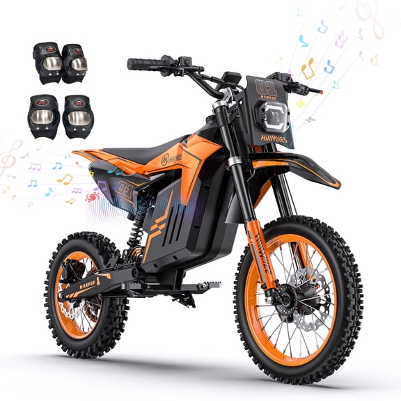 MilePop1 Electric Dirt Bike for Teen&Adult Electric Motorcycle 220N.m Torque,Max 37MPH Motorized Dirt Bike48V 25AH Battery Off-Road Dirt E-Bikes Hydraulic Brakes 14"/12"Tire & Bluetooth