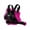 Black/Pink/Black, variant on Cliff Keen Youth F5 Tornado Wrestling Headgear - Translucent/Scarlet/Black