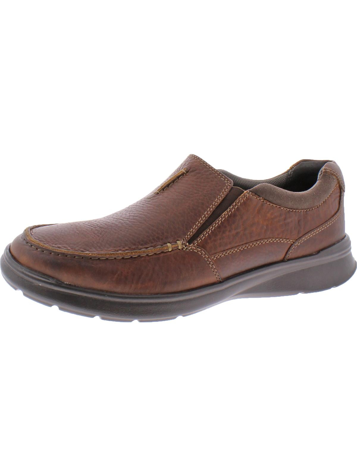 Clarks Cotrell Free Mens Brown Leather Smart Cushioned WIDE H FIT Slip On Shoes 