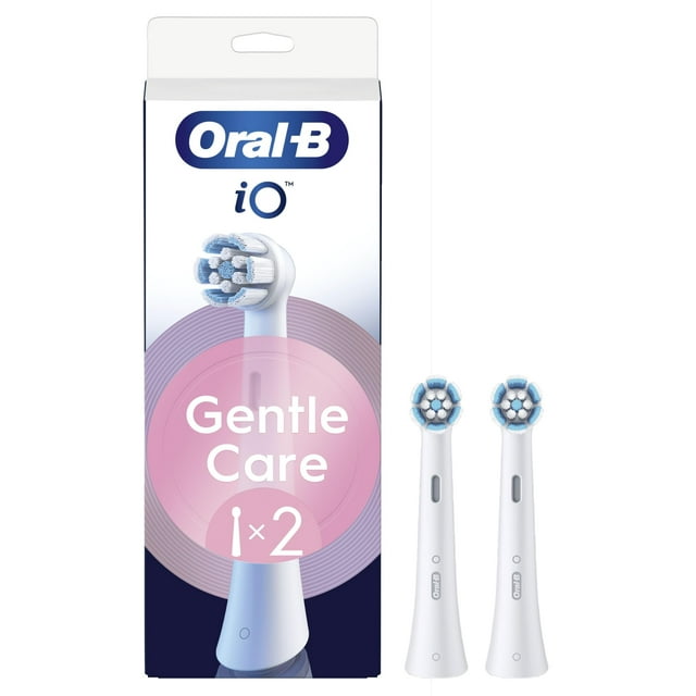 Oral-B iO Series Gentle Care, cabezales de repuesto redondos originales, cerdas en �ngulo para una eliminaci�n m�s profunda de la placa, cabezal m&#
