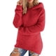 thumbnail image 2 of AUNVITO Women's Hooded Fleece Top Long Sleeve Solid Color Casual and Cozy Style, 2 of 9