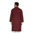 thumbnail image 4 of Atasi Cotton Kurta Solid Ethnic- Festive Long Shirt W/ Pintuck Traditional Indian Wear For Men's, 4 of 7