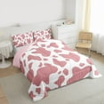 thumbnail image 3 of Homewish Abstract Cow Pattern Full Size Comforter Sets,Vintage Camouflage Bedding Comforter Set,Pink White Bedding Sets For Girls Teens,Microfiber Bedroom Decor Reversible,3 Pieces, 3 of 8