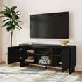 thumbnail image 3 of Modern TV Stand, 2 Door w/ Middle Shelf  (1499 x 406 x 635mm / 59 x 16 x 25in), Black, 3 of 9