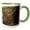 Green/White, variant on 3drose, Mars Geology Space Theme Science, 11oz Two-tone Green Mug