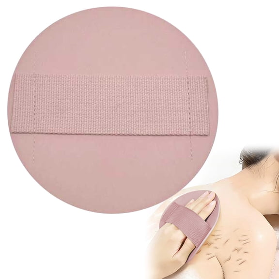 Round Body Exfoliating Scrub with Hand Strap, Portable Exfoliating Shower Tool, Gentle Keratin and Dirt Cleansing Scrubber for Body Skin, by Cosmug