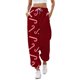 thumbnail image 1 of Pantalones informales Gibobby mujer alta con estampado navideño rojo S, 1 of 3