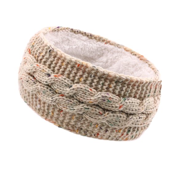 Winter Knitted Headband for Women Cozy Wool Blend Sports Headwrap with Ear Warmers