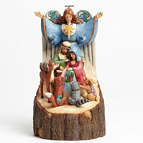 Jim Shore for Enesco Heartwood creek carved Woodland Nativity Figurine
