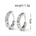 thumbnail image 3 of Wioihee Under $2.00 Rhinestones Hoop Diamond Earrings for Women, 3 of 3