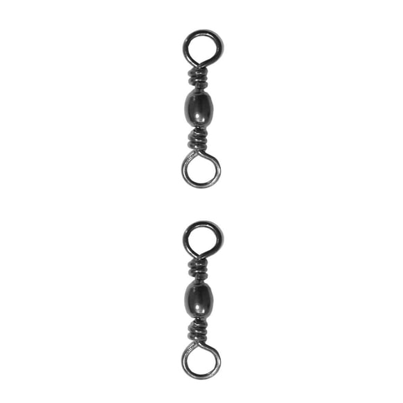 Naiovety Paquete de 100 rodamientos giratorios de pesca, conectores para curricán, accesorios flexibles para aparejos de anillo sólido de agua Type1 NO1