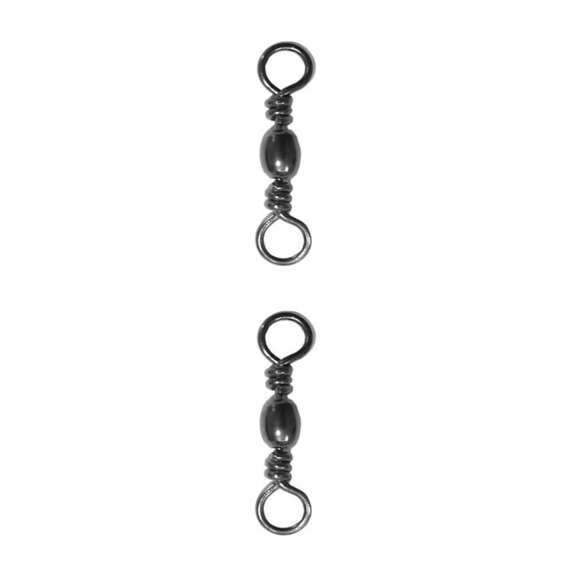 Eigraketly Conectores giratorios de pesca de 100 piezas, reemplazo de conectores de acero al carbono para agua salada, accesorios para aparejos de Negro talla 8 2piezas
