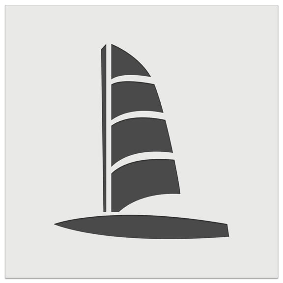 Windsurfing Doodle DIY Cookie Wall Craft Stencil - 3.5 Inch