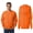 Safety Orange Pack 2, variant on High Visibility Crewneck Sweatshirt 50/50 Cotton/Polyester Hi-Vis Safety Work Fleece Sweater Mens (Safety Green Pack 2, M)
