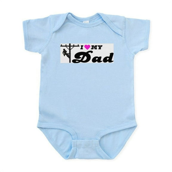 CafePress - I Love Dad Infant Bodysuit - Baby Light Bodysuit, Size Newborn - 24 Months
