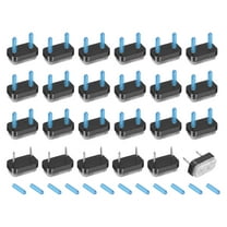 Uxcell 24Pcs Nail-on Felt Furniture Pads, Rectangular Felt Pads Furniture Sliders Floor Protectors for Wooden Furniture Table Sofa Chair Leg (18mm, Black)