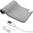 thumbnail image 1 of Heating Pad, Electric Heating Pad With Auto Shut Off, Heating Pad With 6 Temperature Levels, Machine Washable(gray, 43x84cm), 1 of 5