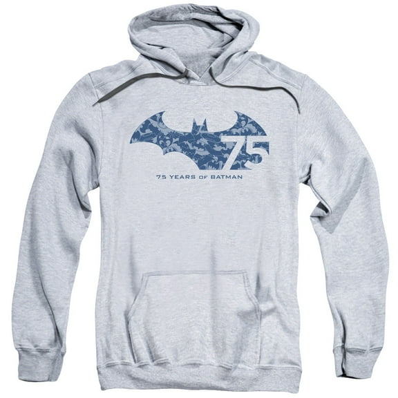 Batman Men's  75 Year Collage Hooded Sweatshirt Blue