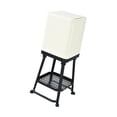 thumbnail image 4 of Cubo de basura minimalista, cubo para residuos de papel, para uso doméstico, dormitorio, oficina, tocador, Negro, 4 of 9