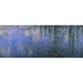thumbnail image 2 of Monet, Claude 24x12 Black Modern Framed Museum Art Print Titled - Water Lilies: Morning with Willows, c. 1918-26 - center panel, 2 of 4