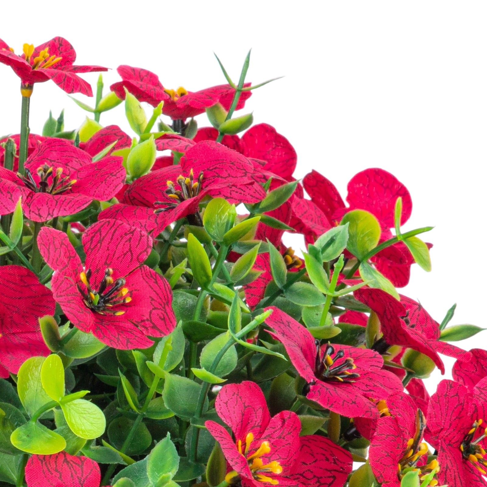 Scidweet 16 Bundles Artificial Fake Flowers Outdoor, Faux Flowers Plastic Plants Spring Summer Outside Home Porch Garden Window Box Decor