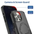 thumbnail image 4 of Decase for iPhone 16 Pro Max Case with Kickstand, Compatible with MagSafe, Military-Grade Drop Protection Heavy Duty Hybrid Shockproof Rugged Protective Phone Cover for iPhone 16 Pro Max,Black, 4 of 7
