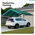 thumbnail image 5 of ADVANCE OUTDOOR 10' x 20' Heavy Duty Steel Carport Car Canopy Garage Boat Shelter Party Tent, Adjustable Height from 9.6 ft to 11.2 ft, Green, 5 of 7