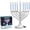 Silver, variant on Zion Judaica Mini Classic Menorah with Mini Birthday Size Hanukkah Candles - Satin Silver Small Travel Minorah with 44 Blue and White Spiral Chanukah Candles - On The Go Hanukkiah Cute Hanukkah Gift