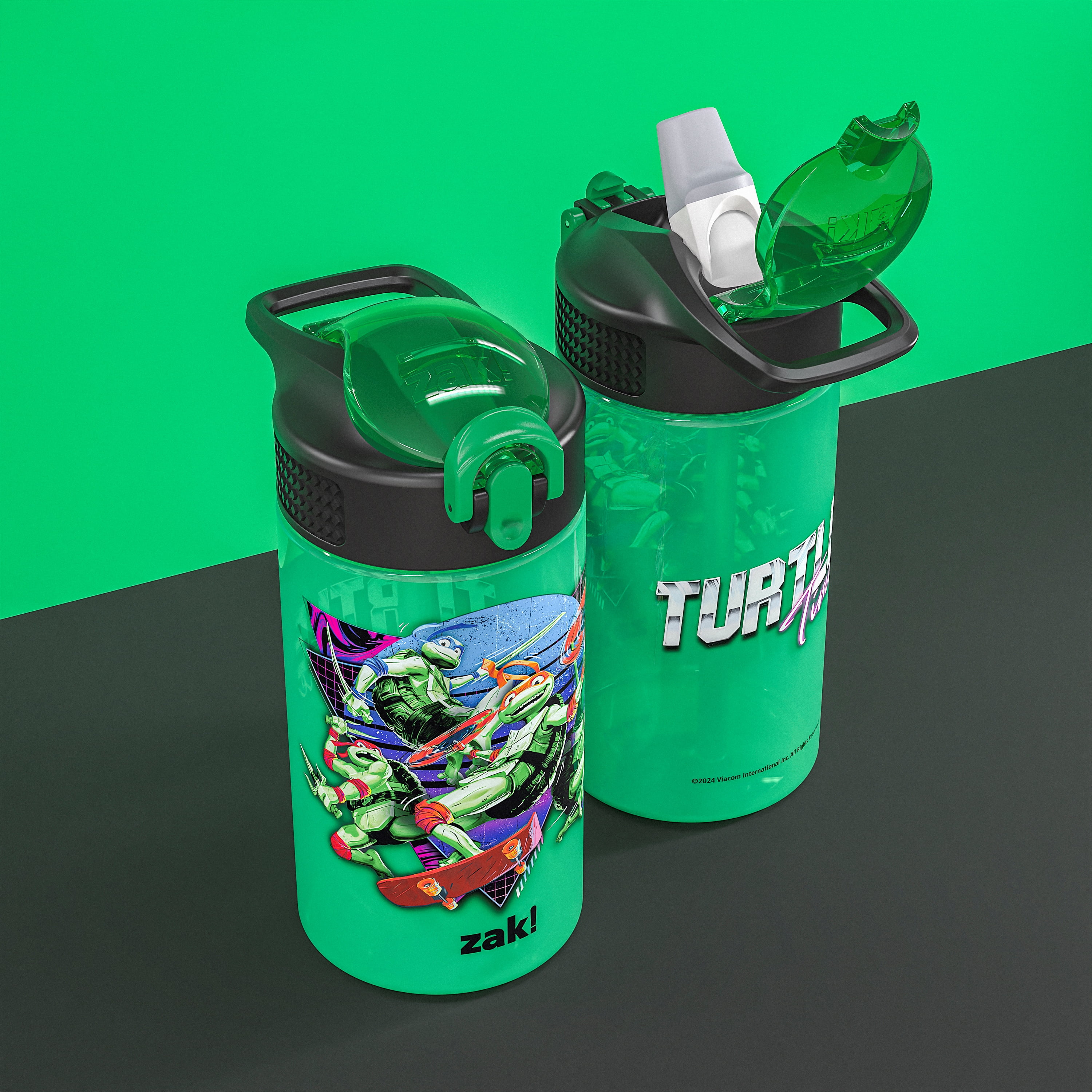 Zak Designs 16oz Teenage Mutant Ninja Turtles Kids Straw Water