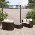 thumbnail image 1 of vidaXL 5 Piece Garden Sofa Set with Cushions Brown Poly Rattan, 1 of 5