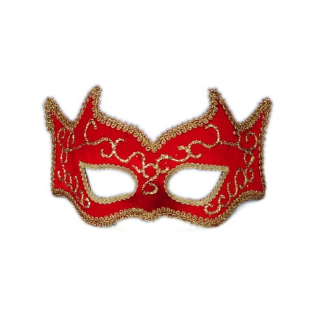 Red And Gold Best Ever Venetian Carnival Devil Eye (Best Goalie Masks Ever)