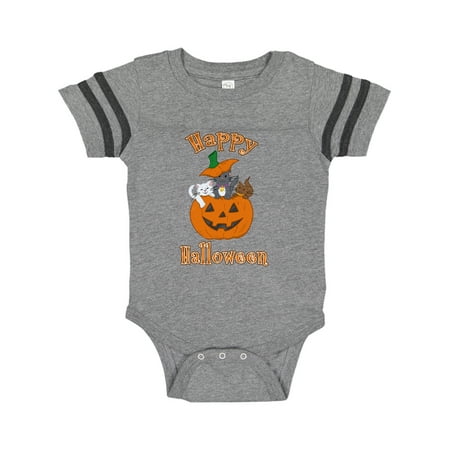 

Inktastic Happy Halloween Kittens in Pumpkin Gift Baby Boy or Baby Girl Bodysuit