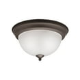 thumbnail image 3 of 8111NI Kichler Lighting 2 light Flush Mount - with Utilitarian inspirations - 4.75 inches tall by 11.25 inches wide-Brushed Nickel Finish, 3 of 4