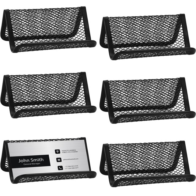Homelove Metal Business Card Holder for Desk,6 Pack Desktop Name Card