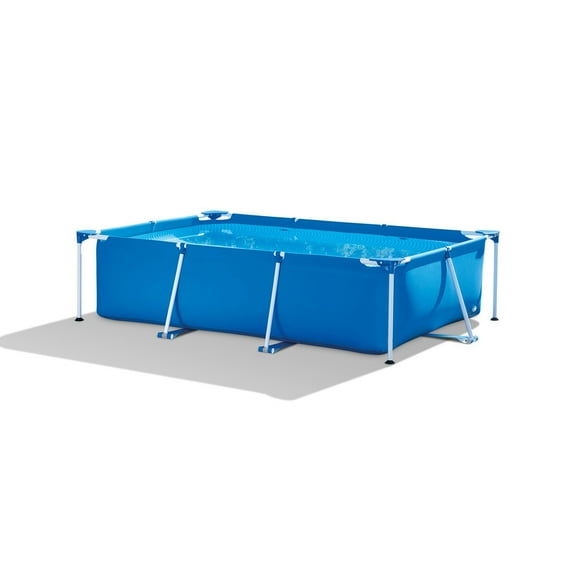 Pool Central Rectangular Frame Above Ground Swimming Pool with Filter Pump - 8.5' x 5.25'